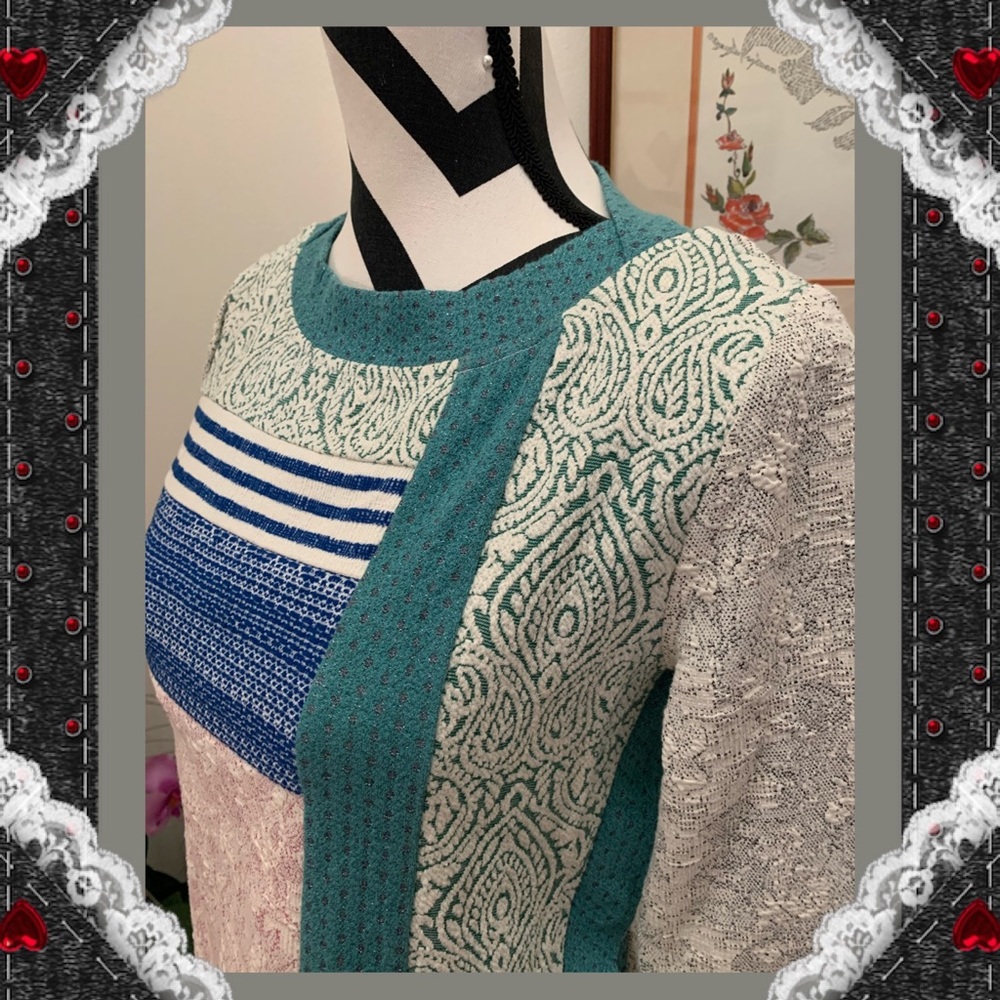 Anthropologie Multiple Pattern Side Split Top - image 6